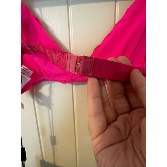 NWT One Teaspoon Revolve Fallen Angel Hot Pink Lace Bra Women Size 8 OT9831 - Picture 10 of 13